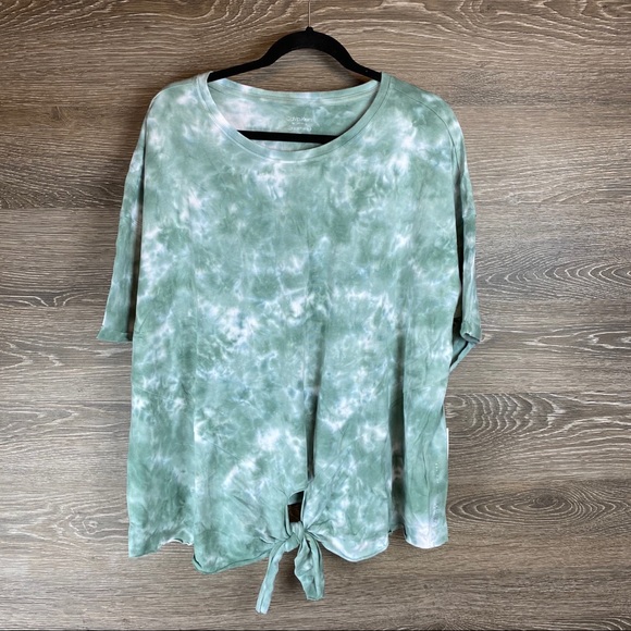 Calvin Klein Tops - Calvin Klein Performance Tie dye tie front top NWT